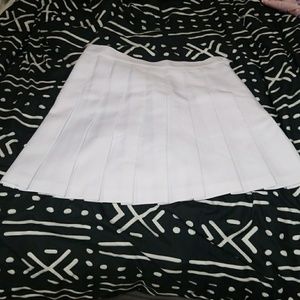 White pleated skirt